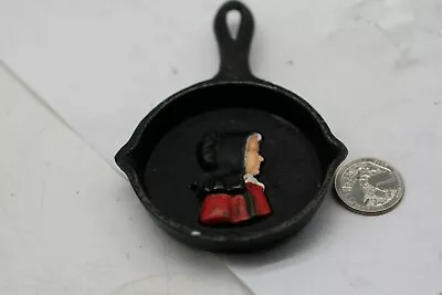  Cast Iron Toy Skillet Frying Pan Antique Play Cookware Miniature 2 3/4  F2 • $19.99