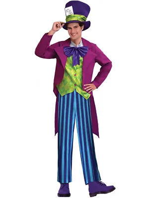 Adults Tea Party Mad Hatter Fancy Dress Costume Wonderland World Book Day Mens • £29.99