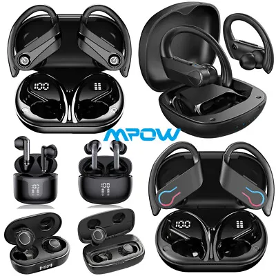 MPOW Sports Wireless Bluetooth TWS Earbuds In-Ear Headphones Bass Gym Earphones • £18.99