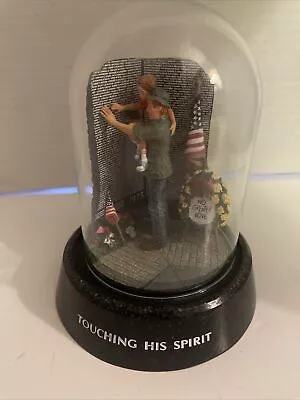 Franklin Mint Touching His Spirit Vietnam Statue Memorial W/Glass Globe • $24