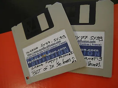 Yamaha SY-77 SY99 Set 2 Floppy Disk 720 Ko 1000 Sounds Library / 'Best Of Dx   • $46.08