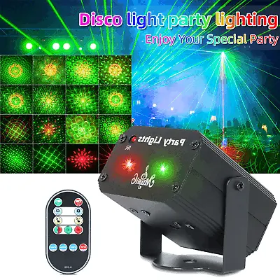LED Laser Disco Lights Projector RG Stage Light LED Strobe DJ Bar Party Lighting • £14.99