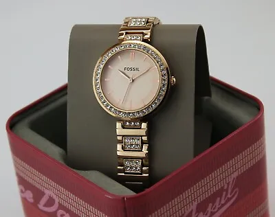 New Authentic Fossil Karli Crystals Rose Gold Women's Bq3181 Watch • $69.99