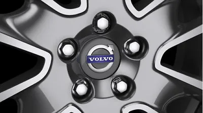 Genuine Volvo Lug Nut Bolt Caps Black Set Of 20 Fits XC40 S40 C30 C70 31471686 • $20.19