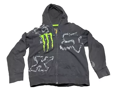 XL Y2K RARE FOX RACING Monster Energy Collaboration Ricky Carmichael Mens Hoodie • $115.97