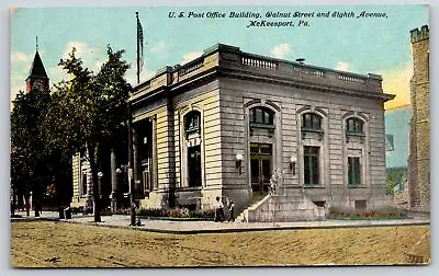 McKeesport Pennsylvania~US Post Office On Corner Walnut Street~Vintage Postcard • $3