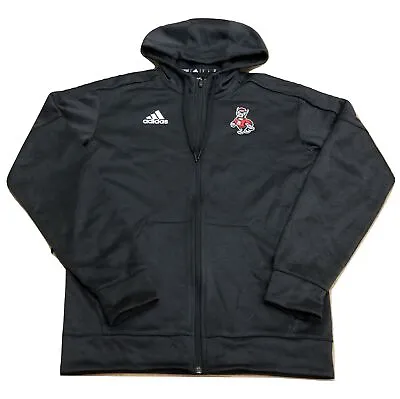 $29.99 • Buy Adidas NCAA N.C. State Wolfpack Full-Zip Hoodie Black/Red/White CY7078 