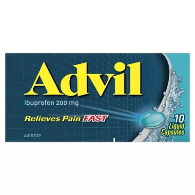 Advil Ibuprofen 200mg Liquid Capsules Quickly Relieves Pain Fast 10 Capsule Pack • $7.68