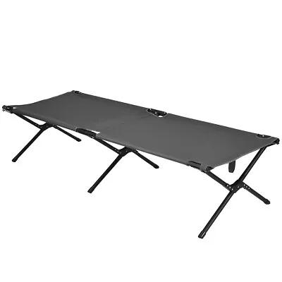 Folding Camping Cot Portable Single Person Military Sleeping Bed Outdoor  • £34.95