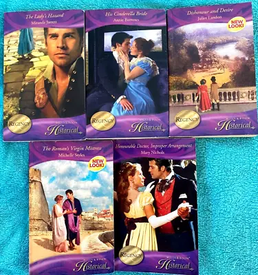 5 X MILLS & BOON HISTORICAL ROMANCE Books Regency Bundle/joblot/collection • £8.95