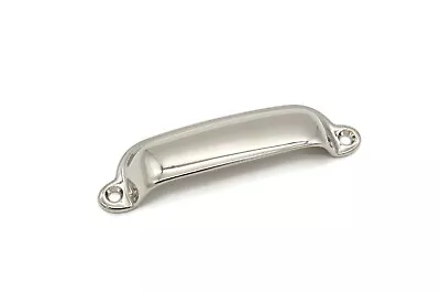 $8.95 • Buy Polished Nickel Bin Pull Antique Style Bin Cup Pull Marine Cabinet Boat Bin Pull