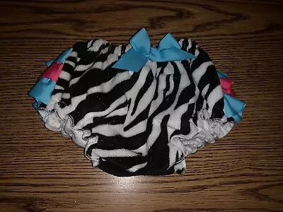 Minky Zebra Print Mud Pie Bloomers 0-6 Months • $15