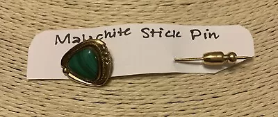 Vintage Malachite Goldtone Stick Pin • $9.70