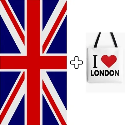 Union Jack UK Flag Premium Beach Quick Dry Towel (Extra Large) - With Tote Bag  • £13.99