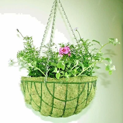 £0.99 • Buy GREEN NATURAL JUTE Hanging Basket Liner 1M 5M 10M ROLL 100CM 50CM WIDE WIRE