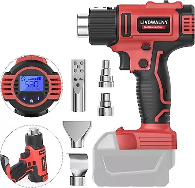 Cordless Heat Gun For Milwaukee M18 Battery LIVOWALNY 18V 350W 122℉~1202℉ (50℃ • $69.69