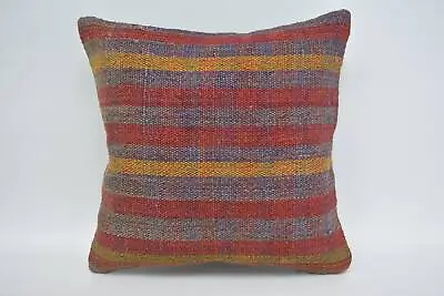 Home Decor Pillow Vintage Kilim Pillow 12 X12  Red Pillow Pillow For Sofa • $3.74