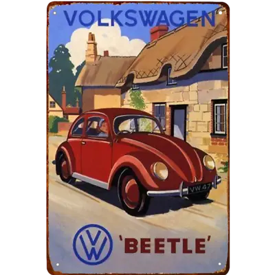 Volkswagen Beetle Vintage Metal Signs Retro Poster Tin Sign Advertisements 12x8  • $13.50