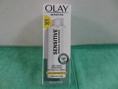 OLAY - Sensitive Mineral Sunscreen - SPF 30 - Exp 02/25 - 1.7 FL Oz / 50ml - NEW • $21.35