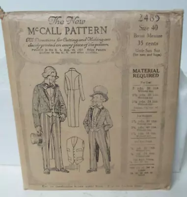 1920's Vintage 4th Of July Patriotic McCall's Sewing Pattern - Uncle Sam • $55