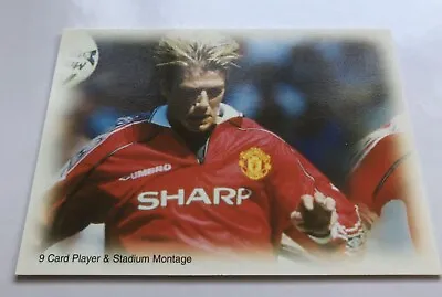 David Beckham Card 1999 76 MINT Man Utd 9 Card Player & Stadium Montage • £8.99