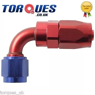 £9.99 • Buy AN -6 (AN6 AN 06) 90 Degree Fast Flow Hose Fitting 