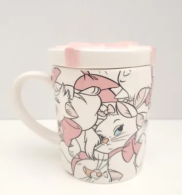 NEW Disney Aristocats MARIE EXPRESSIONS Mug W/ Topper Lid All Over Cat Pink Cup • $19.99