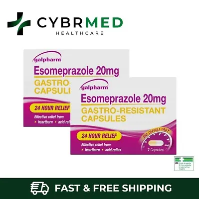 Esomeprazole Gastro-Resistant 7 Or 14 Capsule Heartburn Acid Reflux Nexium 20mg • £5.56