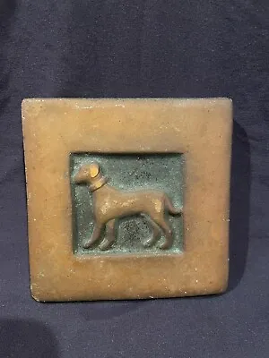 Tile MERCER MORAVIAN Dog Ceramic Doylestown PA  1980 Or 1986 • $33