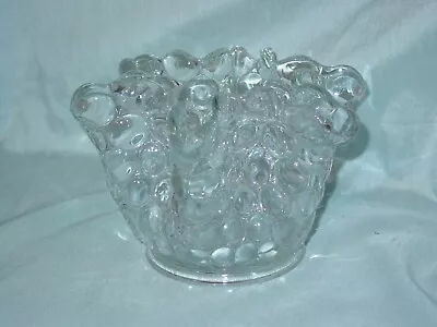 Vintage Imperial Glass Thousand Eye Ruffled Edge Glass Vase • $15.99