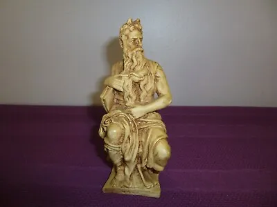 Vintage Moses With Horns Michelangelo Museum Replica 5” Tall - Made In Greece • $33