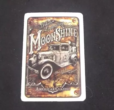 White Lightning Moonshine Retro Cars Sticker 2 3/8  X 1.75  • $1.45