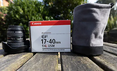 Canon EF 17-40mm F/4.0 L USM Lens - Black With 2 Caps Bag And Original Box • £209.79