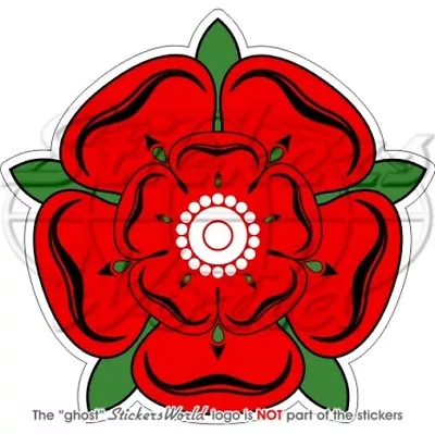 RED ROSE Of LANCASTER Flower UK Lancashire England British 100mm Sticker Decal • £4.29