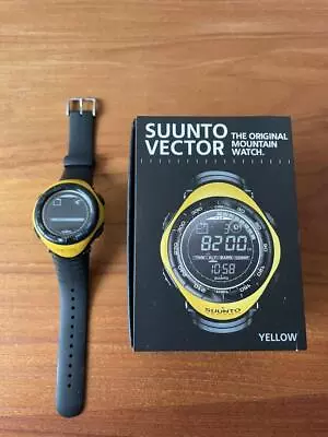 Suunto Vector Yellow Quartz Black Dial Day/Date Chronograph Unisex Adults Watch • $120