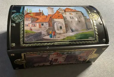 E. Otto Schmidt Nurnberg Vtg Large Collectible Biscuit Tin Box Made In Germany • $19.99