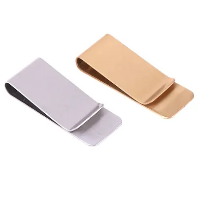 Slim Stainless Steel Men Purse Cash Money Clip Wallet Credit Card HolderB-hf • $1.16