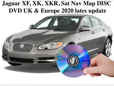 Map For Jaguar XF XK XKR Sat Nav DISC DVD UK & Europe 2020 Latest Map Update • £18.90
