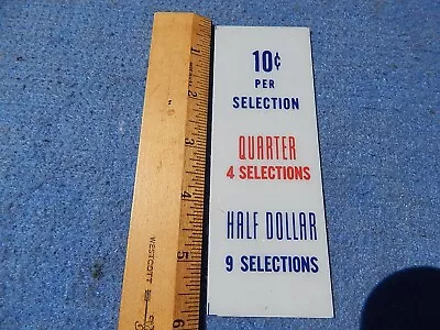 Seeburg AQ160 Q160 Pricing Window: Quarter = 4 Selections Half Dollar = 9 Select • $8