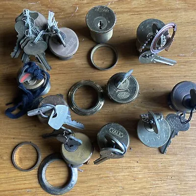 11 Pc Mortise Lock Cylinders Yale 3 Sargent 5 Russwin 1 Corbin 1 National 1 • $15