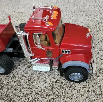 Bruder Mack Truck Granite Semi Tractor With Low Trailer Toy Truck German Made • $49.99