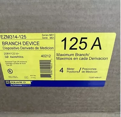 Square D EZM314125 3 Phase In 1 Phase Out RINGED 4 Positn Meter Stack Stak 125A • $2499.99