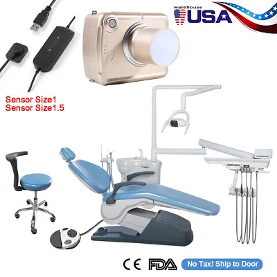 Dental Unit Chair Hard Leather+Stool/ Xray Digital Machine /X-Ray Sensor 1.5 1.0 • $699