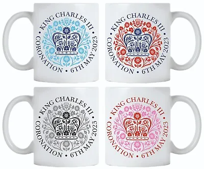 £9.95 • Buy King Charles III Coronation Mug Keepsake Garden Party Official Logo 4 Colours