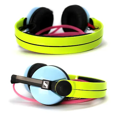 $243.15 • Buy Custom Cans UV Yellow, Blue And Pink Sennheiser HD25 Headphones 2yr Warranty