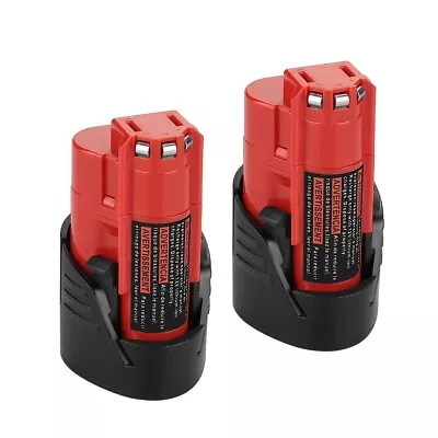 NEW 2Pack For Milwaukee M12 48-11-2460 Lithium-ion 12V Battery Extended Capacity • $22.99