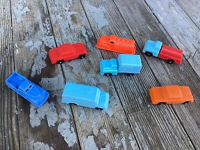 VINTAGE PLASTIC TOY CARS LOT SET OF 7 Most Made In USA • $8.95