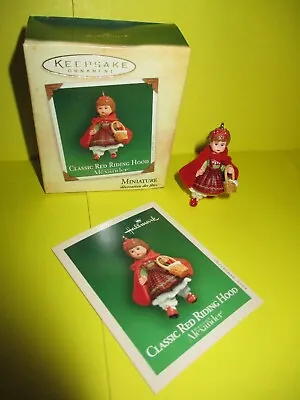 2004 Hallmark Classic Red Riding Hood Madame Alexander Miniature SDB W/ Price • $6.75