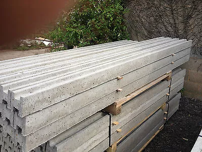 £24.20 • Buy 2.7m Long Slotted Concrete Fence Posts For Fence Panels 