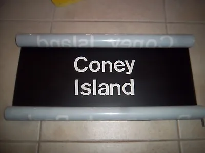 Nyc Subway Roll Sign 1974 Coney Island Brooklyn Boardwalk Atlantic Ocean Beach • $129.95